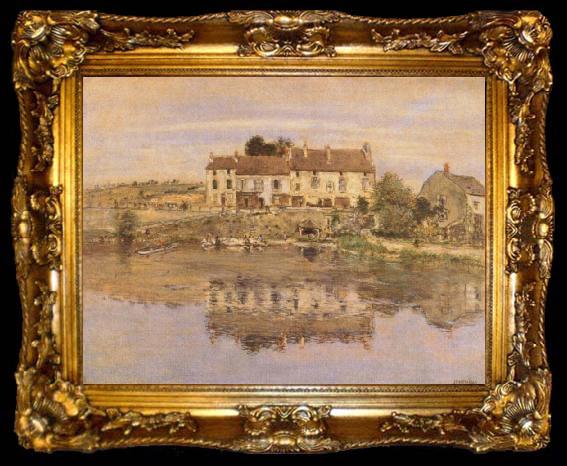 framed  Jean-francois raffaelli House on the Banks of the Oise, ta009-2